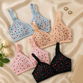 Parisa Cotton Hosiery Printed Bra – Imported Style Soft Everyday Wear (Pack of 4)
