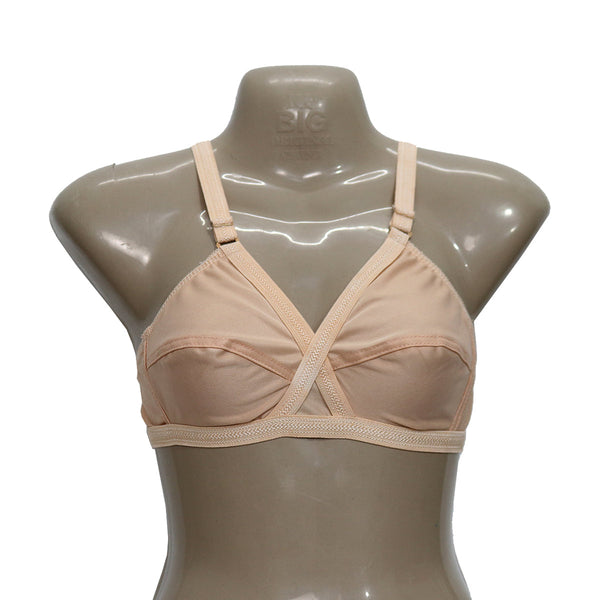 Parisa Pack Of 4 Classy Brief Comfortable Cotton Non Padded Bra