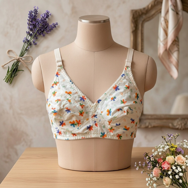 Parisa Bloom Daily Comfort Non-Padded pack of 4 pack of 4 Bra – Floral Print Everyday Wear