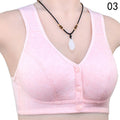 Parisa Front Open Button Bra – Comfortable Seamless Solid Color Bra for Women
