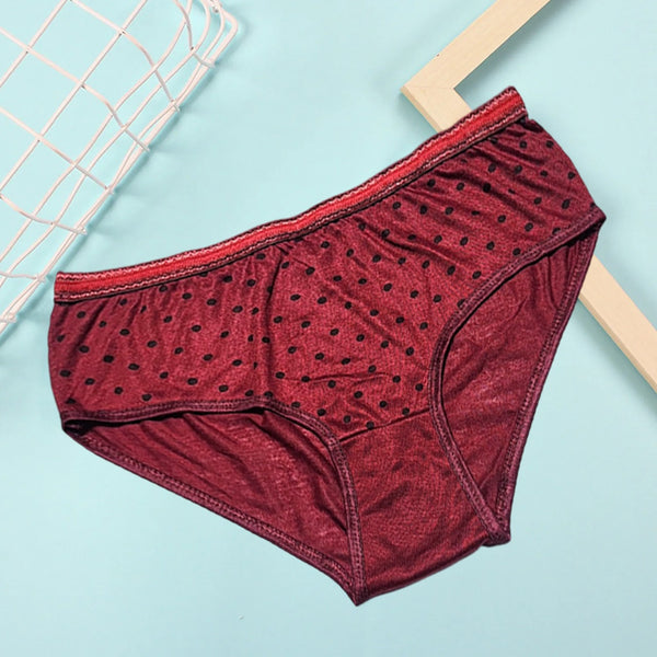 Parisa Polka Dot Cotton Brief Panties – Soft Seamless Everyday Comfort (Pack of 5)