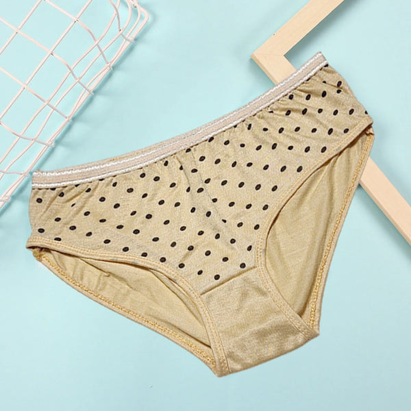 Parisa Polka Dot Cotton Brief Panties – Soft Seamless Everyday Comfort (Pack of 5)