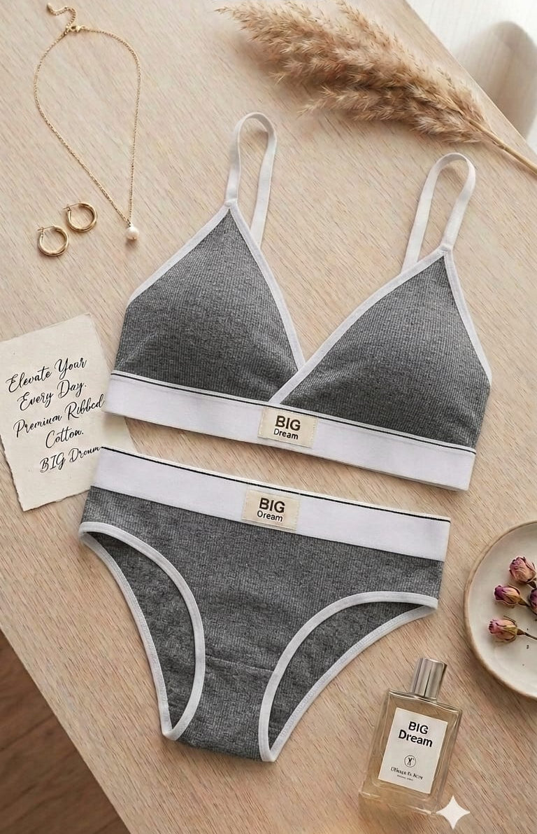 Parisa ComfortFit Ribbed Cotton Bra & Panty Set
