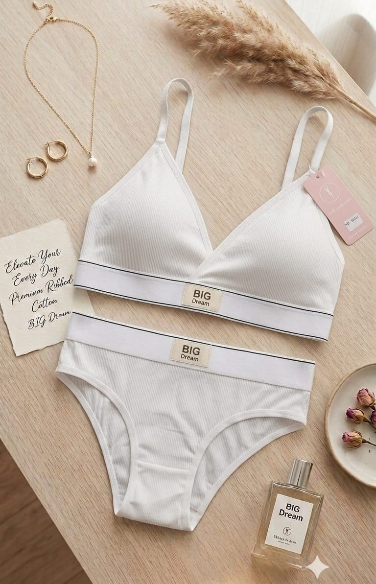 Parisa ComfortFit Ribbed Cotton Bra & Panty Set