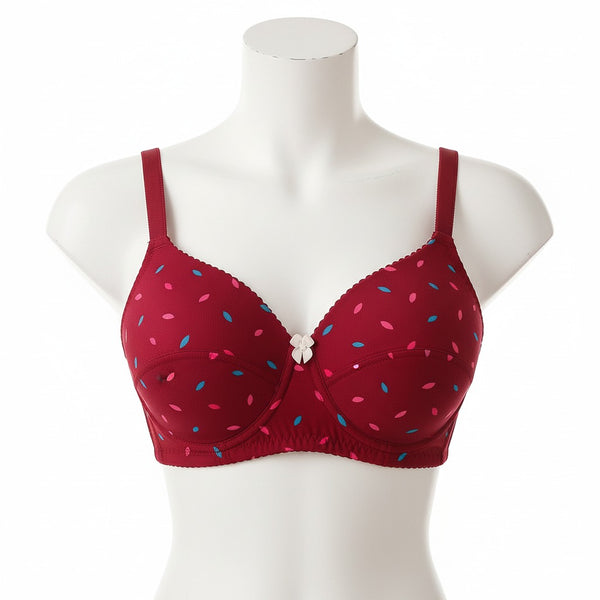 Parisa Light Padded Cotton Printed Bra – Soft & Breathable Everyday Wear (Pack of 4)