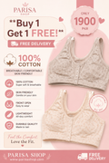Parisa Front Open COMFEE Bra | Seamless Comfort | Buy 1 Get 1 FREE Seamless Bra