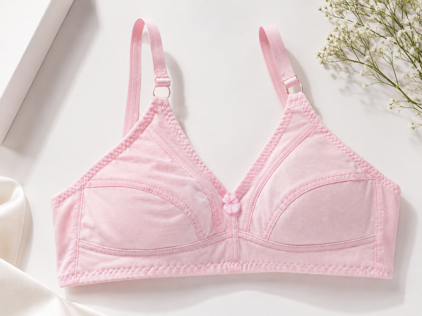 Parisa Premium Malai Fabric Non-Padded Bra – Pack of 2