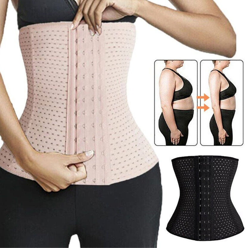 Parisa Waist Trainer Corset – Adjustable Slimming Body Shaper M+